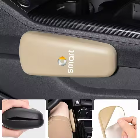 Car Leather Knee Pad Leg Cushion For Smart Fortwo 451 450 453 EQ Forfour Coupe Cabrio Crossblade ROA