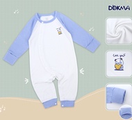 Body sơ sinh bé trai bé gái Tay Dài Vải thun lạnh cao cấp Dokma size từ 0-9kg- Body liền thân cho bé