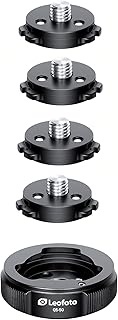 Leofoto QS-50K 50mm Quick Link Set w 4 X Q50 QR Plates, Tripod Ball Head Quick Release Mount System 3/8"