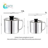 Anqi Oil Pot Stainless Steel Oil Filter Container Oil Filter Cup Oil Filter Holder/ ||