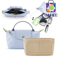 BAIHEE Insert Bag, Felt Portable Linner Bag,  Multi-Pocket Storage Bags Travel Bag Organizer Longchamp Mini Bag