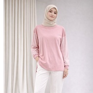 HIJAU SEKIDO | Living Stripe T-Shirt | Combed Cotton T-Shirt with Green and Sage Stripes Baju T Shir