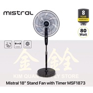 Mistral 18” Stand Fan with Timer MSF1873 | MSF 1873 [Eight Years Motor Warranty]
