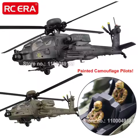 RC ERA C170 AH-64 Apache Auto Stabilized 6CH Brushless RC Helicopter for Adults with 2 Hand-Painted 