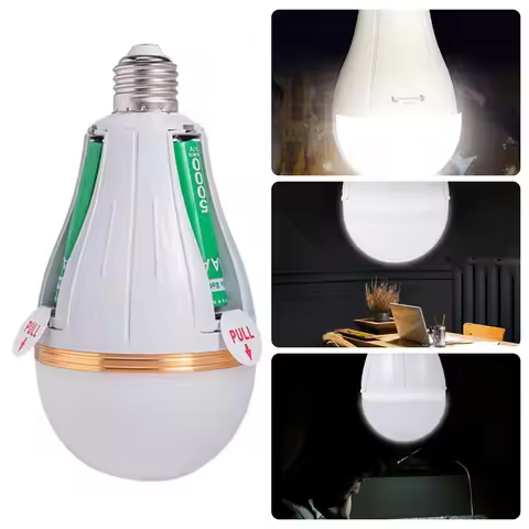 New Flicker-Free LED Bulb Light Portable 20W Emergency Bulb LED Bulb Home No Battery No Battery No B