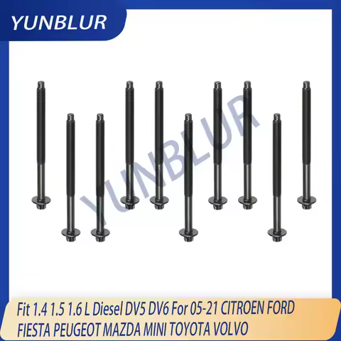 Engine Cylinder Head Bolt Set Fit 1.4 1.5 1.6 L Diesel DV5 DV6 For 05-21 CITROEN FORD FIESTA PEUGEOT