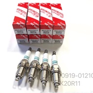 แท้ศูนย์ TOYOTA 100%  หัวเทียน TOYOTA [4หัว] หัวเทียนเข็ม DENSO IRIDIUM TOYOTA SK20R11 (Camry Wish ALTIS VIOS Yaris) PART NO 90919-01210