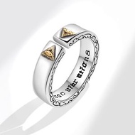 字母個性上帝之眼戒指 氣質個性嘻哈圖騰光圈男士單身戒指 （平行進口）（快遞送貨上門）