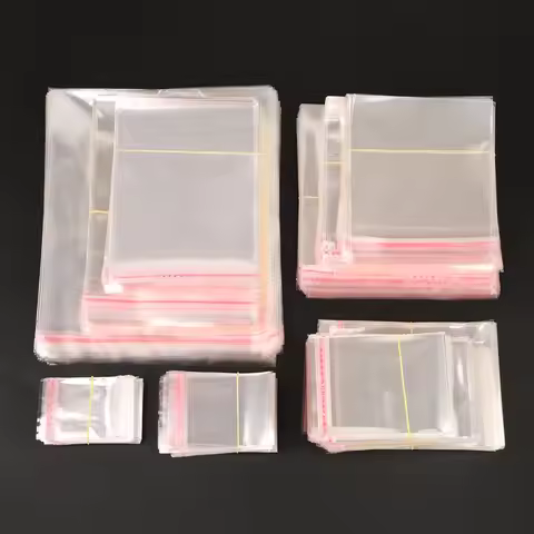200pcs Transparent Self Sealing Plastic Bag OPP Bag Plastic Storage Bag For Jewelry Display Packagin