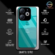 INFINIX SMART 8 GLASS SOFTCASE GLASS CASE INFINIX SMART 8 PMK GLASS CASE