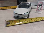 【超大部Tesla Model X】《發聲，著燈》[另有藍色，黑色，紅色，灰色版本可供選擇]全新1：24 白色tesla model x 鷗翼電動發聲模型回力車 white color Tesla e