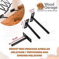 Floating shelf support iron bracket floating wall shelf support/