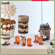 SUHE 10Pcs Mini Cowboy Boot Glasses, Transparent Plastic Western Cowboy Glasses, Creative 1 Oz Shot 