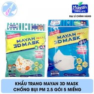Mayan 3D Mask Anti-Dust PM 2.5 Pack of 5 (Type with Micro Filter)