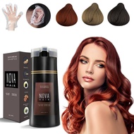 Dye Shampoo,Nova Hair Instant Dye Shampoo,Nova Hair Dye Shampoo 3 in 1, for Men & Women (Dark Brown)