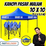 10x10 (3 x 3m) KANOPI Pasar Malam Berlipat Folding Canopy FFA Ready Stock