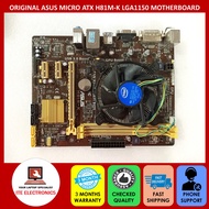 ORIGINAL ASUS MICRO ATX H81M-K LGA1150 USB3.0 MOTHERBOARD WITH INTEL COMBO I5-4670 & HEATSINK FAN