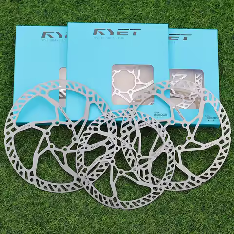 RYET Disc Brake Rotor 140mm160mm/180mm Superlight 70g 6-Bolt Stainless Steel MTB/Road Bike - Shiman/