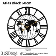 Wall Clock Modern Design Wall Clock Map Design Iron Wall Clock Jam Hiasan Wall Clock Decoration