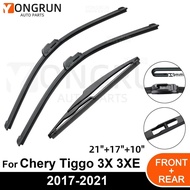 Car Windshield Windscreen Front Rear Wiper Blade Rubber Accessories For Chery Tiggo 3X 3XE 21" 17" 1