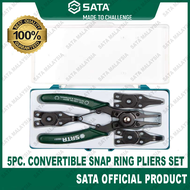 SATA 5Pc. Convertible Snap Ring Pliers Set 4 in 1 Snap Ring Set External Snap Ring Pliers Internal S