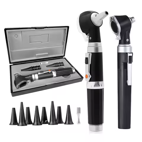 Otoscope - Ear Scope with Light, Ear Infection Detector, Pocket Size (Black Color)