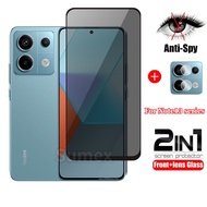 2in1 Private Tempered Glass For Xiaomi Redmi Note13 Note 13 Pro 5G Not 13Pro 4G Anti-Spy Screen Prot