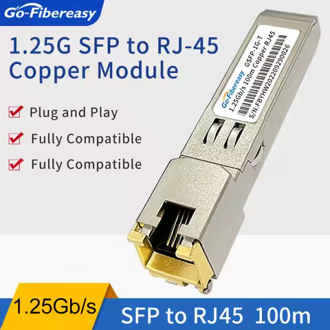 SFP to RJ45 Module 1.25G/2.5G/10Gbs SFP+ Optical Transceiver Copper Module For Cisco/Mikrotik/Netgea