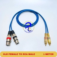 2 rca male to 2 xlr canon female audio Cable - 1 meter