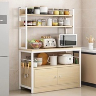 MQQ HOMEE เคาน์เตอร์ห้องครัว 80*35*158cm ชั้นวางของในห้องครัว ชนิดไม้+โครงเหล็ก ชั้นวางของอเนกประสงค