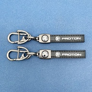 Leather Alloy Lanyard Car Keychain Black Buckle For Proton X70 Persona X50 Iriz Exora SX11 2019 2020 SAGA Auto Accessories