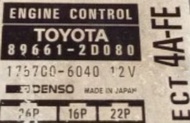 กล่องเครื่องยนต์ Ecu Toyota  4A-Fe 89661-2D080 ออโต้