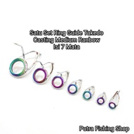 MATA Ring Guide Takedo Casting Medium Rainbow Contents 7 Eyes - A Set Of Non Fuji 2-foot Takedo Ring