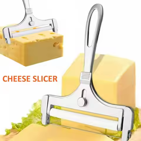 Premium Stainless Steel Cheese Slicer With Wire Adjustable Thickness Cheese Butter Cutter For Effort