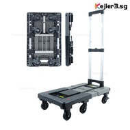 Adjustable Trolley Integrated Folding Cart Trolley Silent Wheel Trolley Cart kejier3.sg
