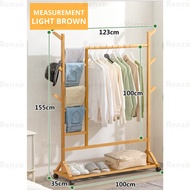 Wood Clothes Wardrobe Rack Cabinet Hanger Hanging Pole Rak Almari Ampaian Penyangkut Kayu Baju Tuala Telekung Sejadah