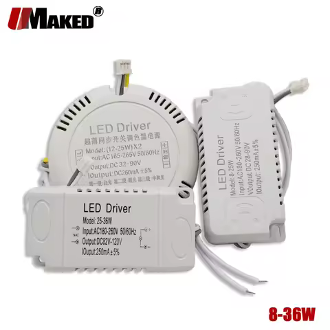 Ultra-Thin LED Driver Current 230mA 8-25W/18-40W SMD PCB Lamp Ceiling Power Supply Double Color 3Pin