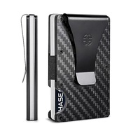 簡約RFID屏蔽鋁製碳纖維信用卡夾包