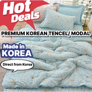 【Gwangjang Market】Korean Tencel Modal Bear Floral Bedding Set All Season Comforter