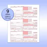 1099-NEC Forms 2024,4 Part Tax Forms Kit with 25 Self-Seal Envelopes,25 Vendor Kit of Laser Forms,Co