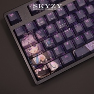 Hayase Yūka Keycaps Cherry Profile Blue Archive Anime PBT Dye Sub Mechanical Keyboard Keycap