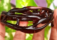 Gelang Akar Bahar Merah Kristal Combong Unik Natural AlamiTembus Cahaya