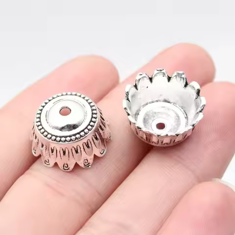 Metal Tassel Caps End Stopper Cord Lock For Wax Cord Leather Jewelry Craft Supplies
