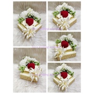 Gubahan hantaran bekas cincin-cream