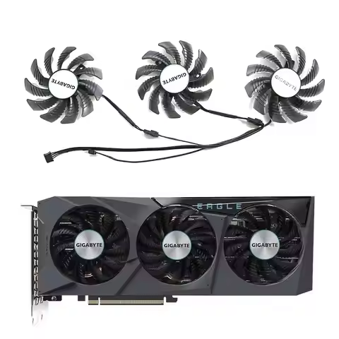 3 FAN New 4PIN 75MM PLD08010S12HH RTX 3070 GPU fan suitable for Gigabyte GeForce RTX 3070 Ti EAGLE O