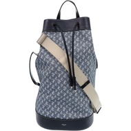 二手 Jimmy Choo Evan Denim JC Monogram 單肩背包 (KGCFV2)，海軍藍皮革和牛仔布材質，尺寸 1340。