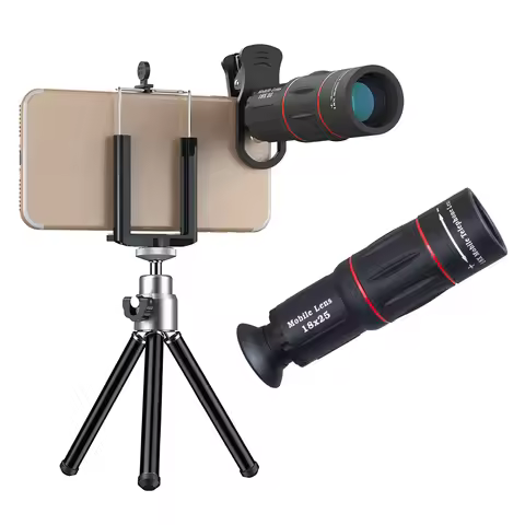 APEXEL 18X25 Monocular Zoom Telephoto Mobile Phone Lens With Tripod For Camping Tourism Portable Spo