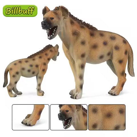 11cm Simulation Wild Animals World Zoo ABS Hyena Models Figures Action Collection Dolls Educational