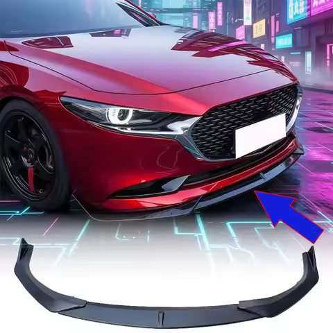 For Mazda 3 Axela BK BP 2000 3-Piece Front Splitter PP Material Hydro Dipped Sport Style Car Styling