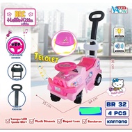 CHILDREN'S PUSH CAR TOY BR32 BR03 BR10 BR31 BR29 hello kitty FEATURES LIGHTS SOUND CAR WITH HELMET